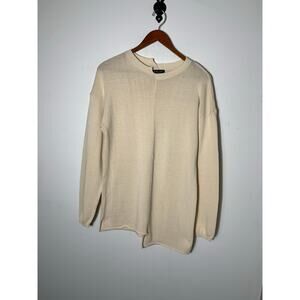 Zara Man Asymmetrical Sweater Cream Size M EUC!